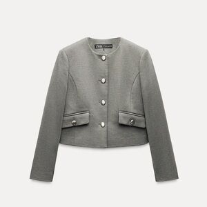Zara metal button blazer size S